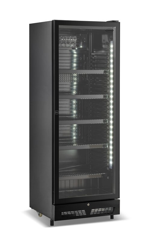 Drankenkoelkast 1 Glasdeur Zwart Sve-450 BL