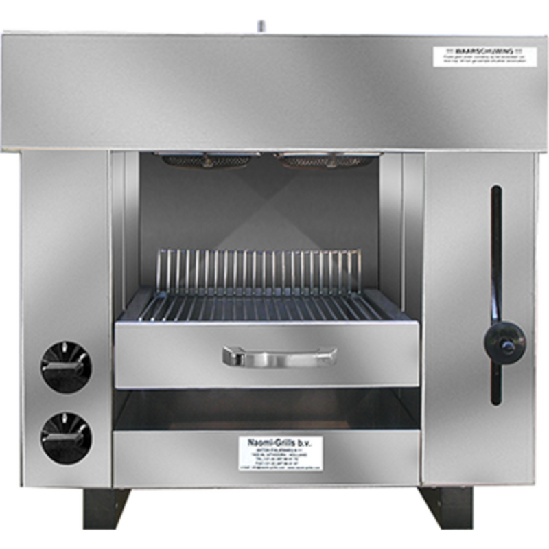 Pita-oven | Waterverdampingssysteem | 5.4kw | 2 Infrarood Gasbranders | 650x430x600(h)mm