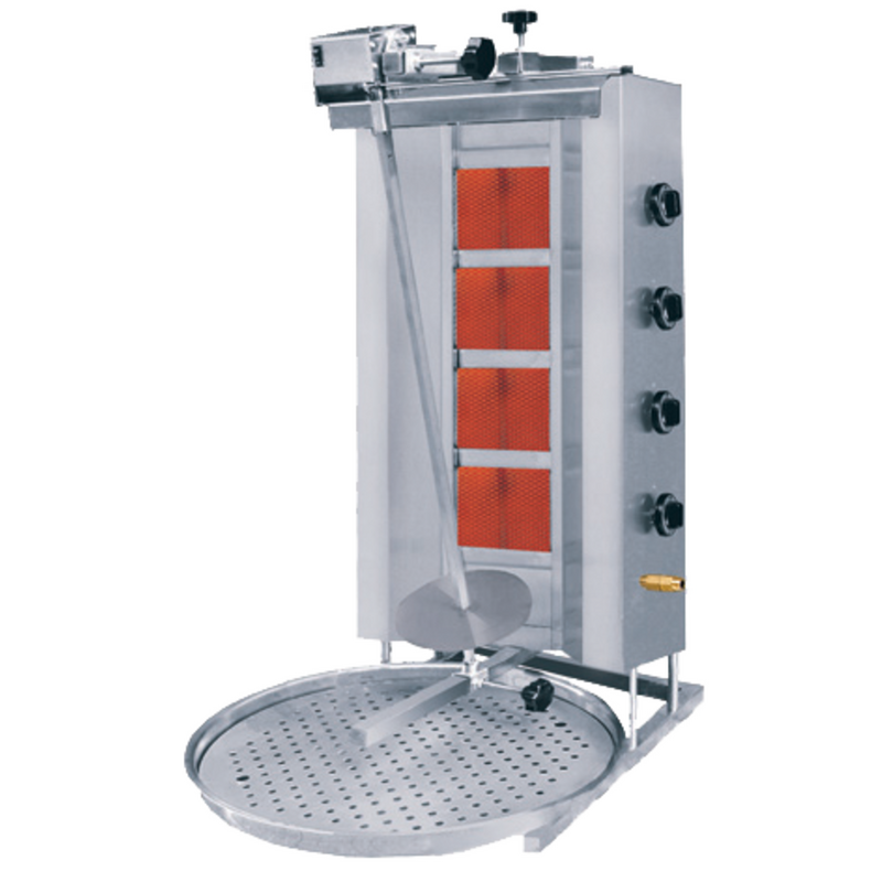 Naomi Grills Donergrill | Gas (4 Branders) | Max. 80 Kg | 565x810x1150(h)mm