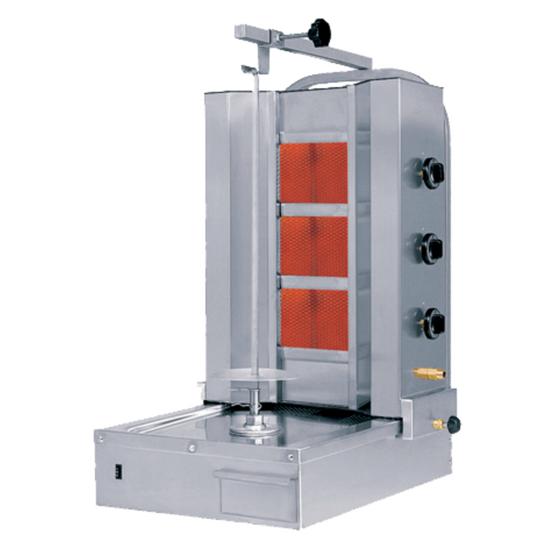 Naomi Grills Donergrill | Gas (3 Branders) | Max. 60 Kg | 565x665x985(h)mm