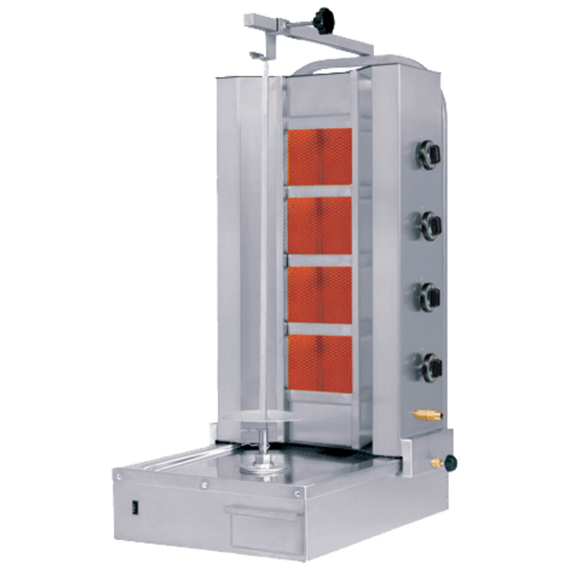 Naomi Grills Donergrill | Gas (4 Branders) | Max. 80 Kg | 565x665x1150(h)mm