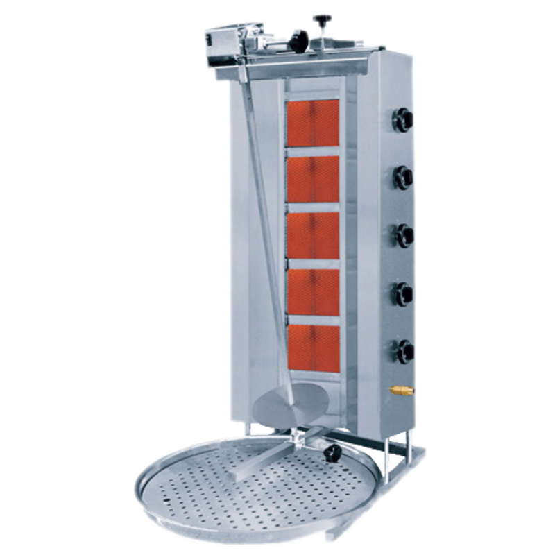 Naomi Grills Donergrill | Gas (5 Branders) | Max. 100 Kg | 565x810x132(h)mm