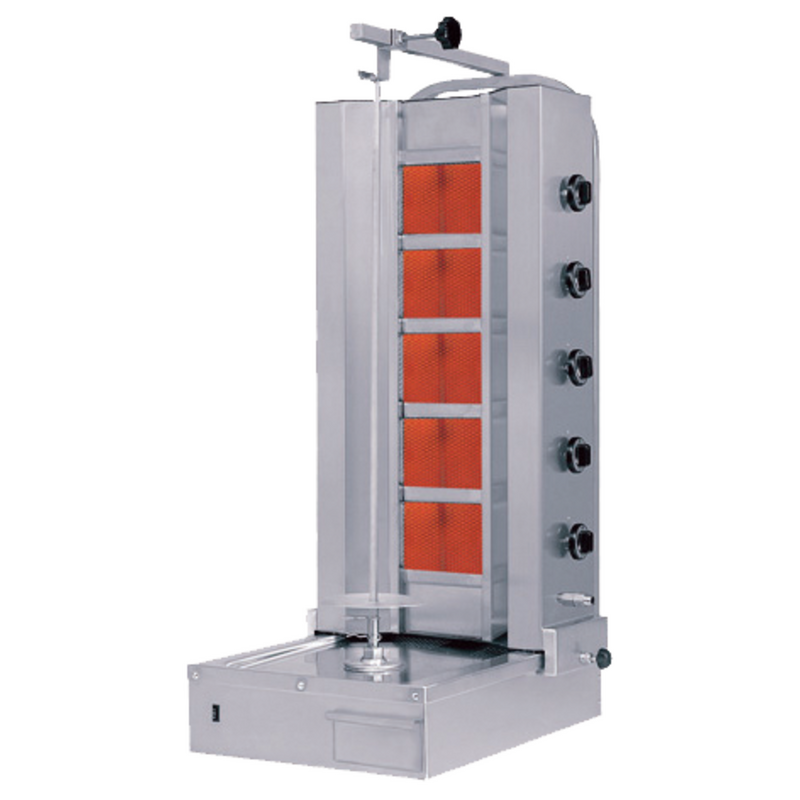 Naomi Grills Donergrill | Gas (5 Branders) | Max. 100 Kg | 565x665x1320(h)mm