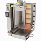 Robot Dönergrill | Gas | 4 Branders | 19kw (4x 4.8kw) | Max. 120kg | Rotatiemotor Onder | Handsfree Snijden | 720x980x1260(h)mm