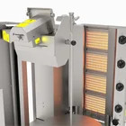 Robot Dönergrill | Gas | 4 Branders | 19kw (4x 4.8kw) | Max. 120kg | Rotatiemotor Onder | Handsfree Snijden | 720x980x1260(h)mm