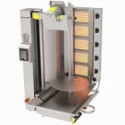 Robot Dönergrill | Gas | 5 Branders | 19kw (5x 3.8kw) | Max. 120kg | Rotatiemotor Onder | Handsfree Snijden | 720x980x1260(h)mm