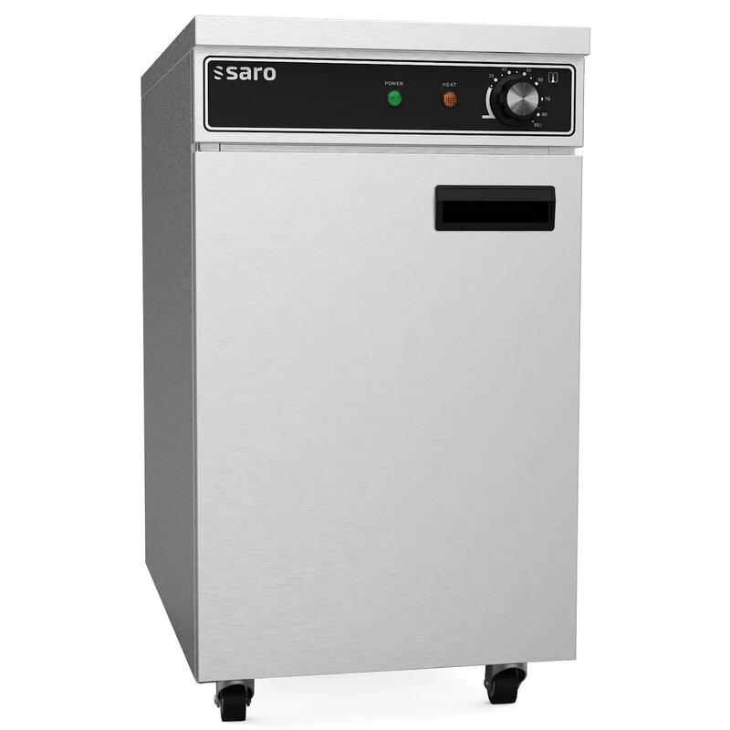 Bordenwarmer | 30 Borden | 30°c/85°c | 0.5kw (230v) | Wielen (geremd) | 350x545x638(h)mm