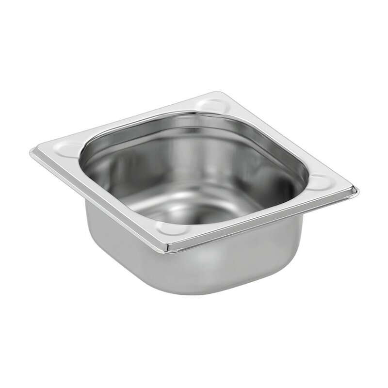 Bartscher Gn-bak | Basic Line | Cns | 1/6 GN | Hoogte 65mm | 176x162x65(h)mm