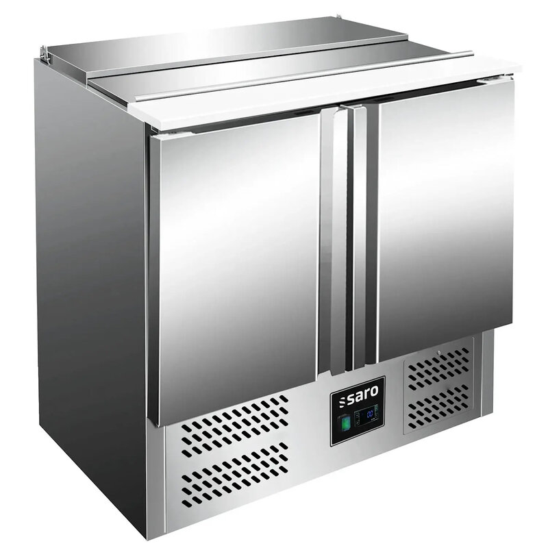 Saladette | 240l | 2 Deuren (1/1 Gn) | Boven 2x 1/1 GN + 3x 1/6 GN | +2°c/+8°c | Geforceerd | Schuif-/klapdeksel + Snijblad | 903x700x880(h)mm