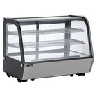 Koelvitrine | Lisbeth | 160l | Zwart/rvs | 0°c/+12°c | Geforceerd | 3 Niveaus | 880x568x686(h)mm