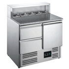 Pizzawerkbank | 240l | 1 Deur + 2 Laden (1/1 Gn) | Boven 5x 1/6 GN | +2°c/+8°c | Geventileerd | 0.18kw | 903x700x861/1086(h)mm