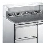 Pizzawerkbank | 240l | 1 Deur + 2 Laden (1/1 Gn) | Boven 5x 1/6 GN | +2°c/+8°c | Geventileerd | 0.18kw | 903x700x861/1086(h)mm