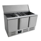 Saladette | Baldur | 365l | 3 Deuren (1/1 Gn) | Boven 4x 1/1 GN | +2°c/+8°c | Statisch + Ventilator | Schuif-/klapdeksel + Snijblad | 1364x700x880(h)mm