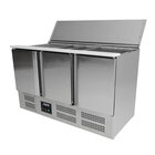 Saladette | Baldur | 365l | 3 Deuren (1/1 Gn) | Boven 4x 1/1 GN | +2°c/+8°c | Statisch + Ventilator | Schuif-/klapdeksel + Snijblad | 1364x700x880(h)mm