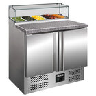 Pizzawerkbank | 257l | 2 Deuren (1/1 Gn) | Boven 5x 1/6 GN | +2°c/+8°c | Geventileerd | 0.23kw | 903x700x880/1180(h)mm