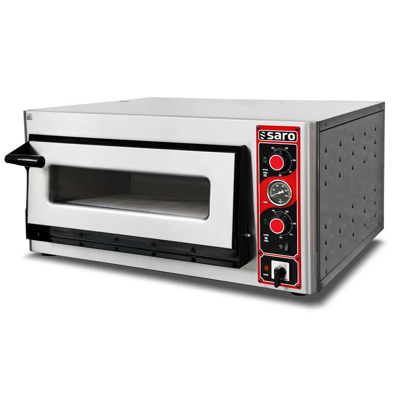 Pizzaoven | Massimo | Elektrisch | 6x ø30cm | 50°c/500°c | 6kw (400v) | 895x1010x440(h)mm