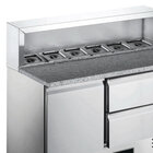 Pizzawerkbank | 402l | 2 Deuren + 2 Laden (1/1 Gn) | Boven 8x 1/6 GN | +2°c/+8°c | Geventileerd | 0.28kw | 1368x700x861/1086(h)mm