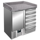 Pizzawerkbank | 109l | 1 Deur (1/1 Gn) + 6 Deegladen (en600x400) | +2°c/+8°c | Statisch + Ventilator | 1000x700x880/1060(h)mm