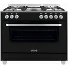 Saro Multifunct. Fornuis Gas/elektra, Ts95c61lne Zwart