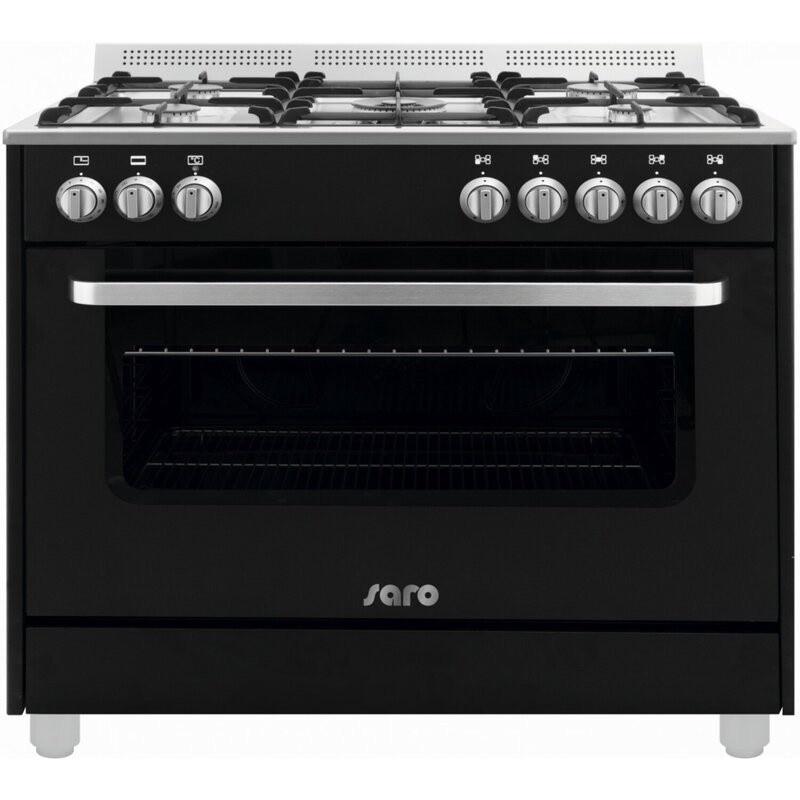 Saro Multifunct. Fornuis Gas/elektra, Ts95c61lne Zwart