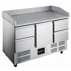 Pizzawerkbank | 368l | 1 Deur + 4 Laden (1/1 Gn) | +2°c/+8°c | Statisch + Ventilator | Wielen (geremd) | 1400x700x866/1016(h)mm