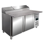Pizzawerkbank | 496l | 2 Deuren (en600x400) | Boven 6x 1/3 GN | +2°c/+8°c | Geforceerd | 0.35kw | 1505x850x890/1080(h)mm