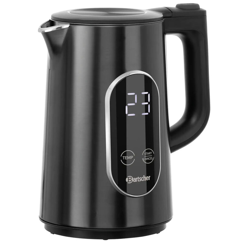 Waterkoker | Grijs/zwart | 1.5l | 40°c/100°c | Warmhoudfunctie | Afneembare Kan | Touchbediening | 1.8kw (230v) | 220x160x260(h)mm