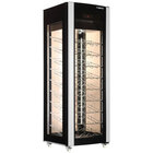 Wijnkoelvitrine | 400l (81x 75cl) | Zwart/rvs | +5°c/+18°c | Geforceerd | Wielen (geremd) | 656x653x1892(h)mm
