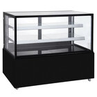 Koelvitrine | Vanessa | 510l | Zwart | +2°c/+8°c | Geforceerd | 3 Niveaus | Wielen (geremd) | 1515x675x1210(h)mm