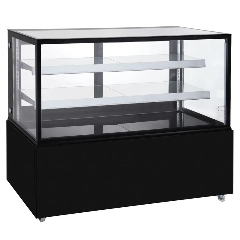 Koelvitrine | Vanessa | 510l | Zwart | +2°c/+8°c | Geforceerd | 3 Niveaus | Wielen (geremd) | 1515x675x1210(h)mm