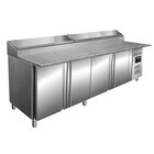 Pizzawerkbank | 943l | 4 Deuren (en600x400) | Boven 12x 1/3 GN | +2°c/+8°c | Geforceerd | 0.35kw | 2505x850x890/1080(h)mm