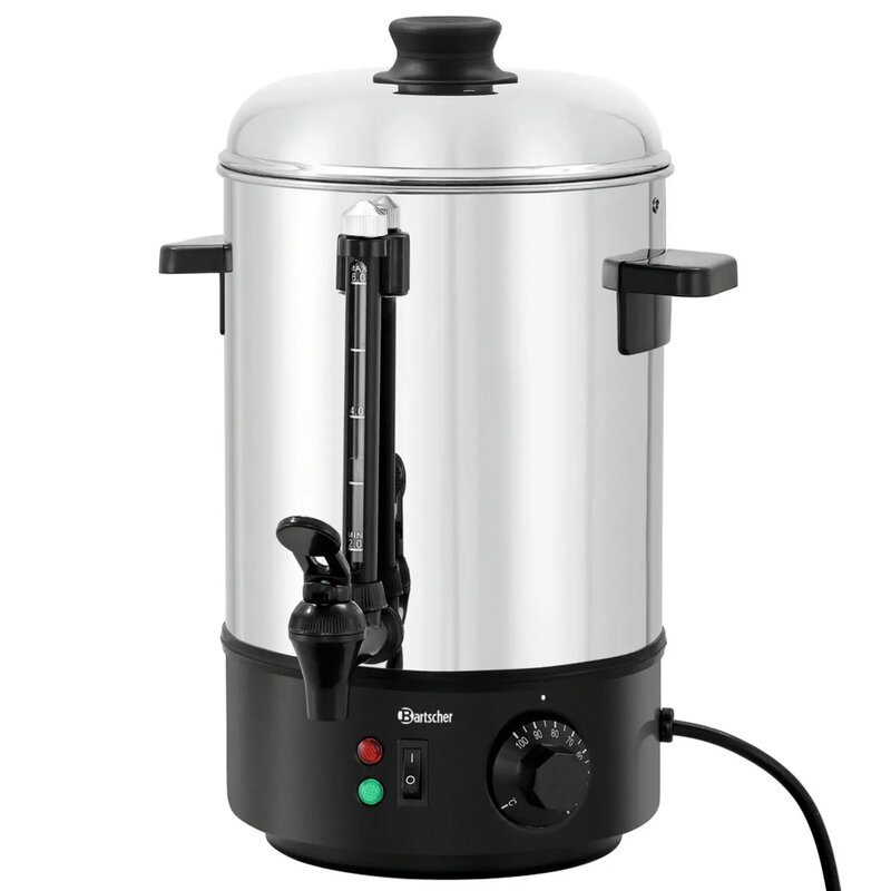 Heetwaterdispenser | Rvs/zwart | 6L | 30°c/100°c | 1.8kw (230v) | Enkelwandig | 270x290x400(h)mm