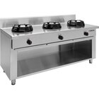 Wokbrander | Gas | 3 Brander | 3x 21kw | 1800x700x850(h)mm