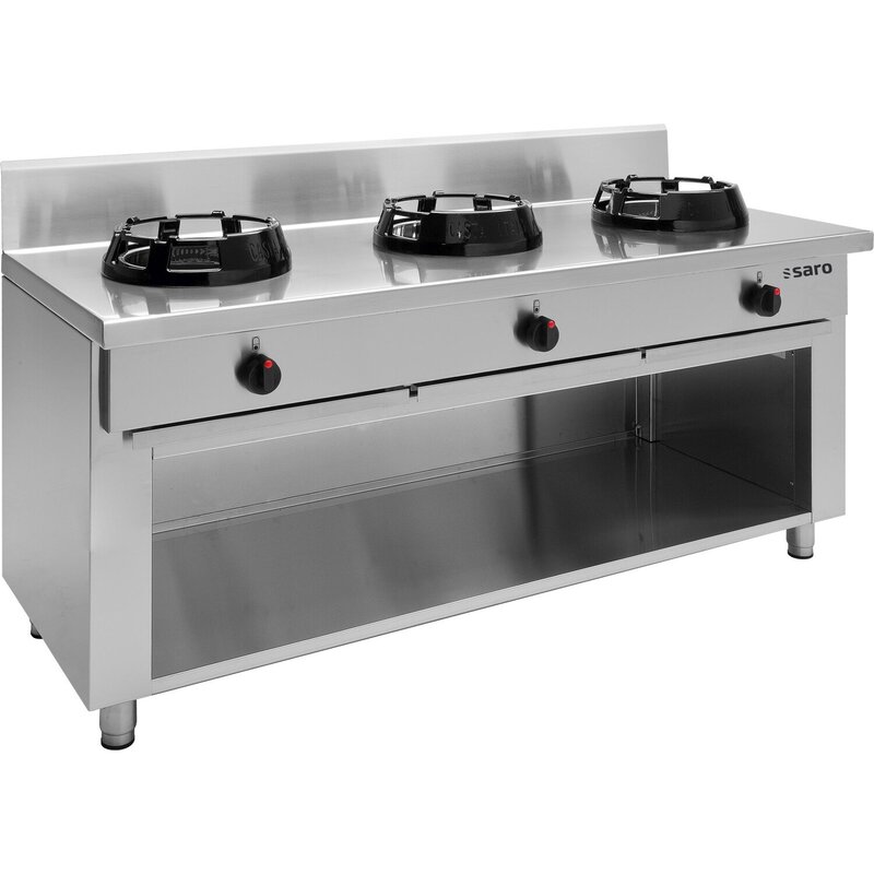 Wokbrander | Gas | 3 Brander | 3x 21kw | 1800x700x850(h)mm