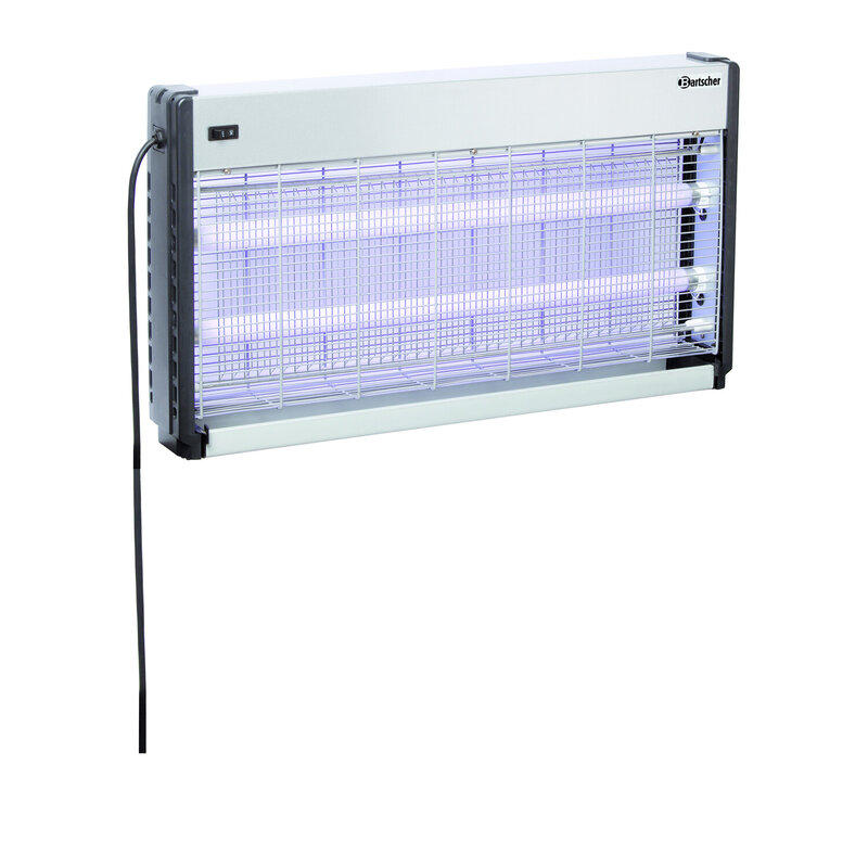 Insectenverdelger | Zilver V-65 | 2x 20w Uv-a TL Buizen | 230v | 645x100x365(h)mm