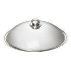 Wokpan | Rvs | Div. Warmtebronnen | Ronde Bodem | Incl. Deksel | ø360x110(h)mm