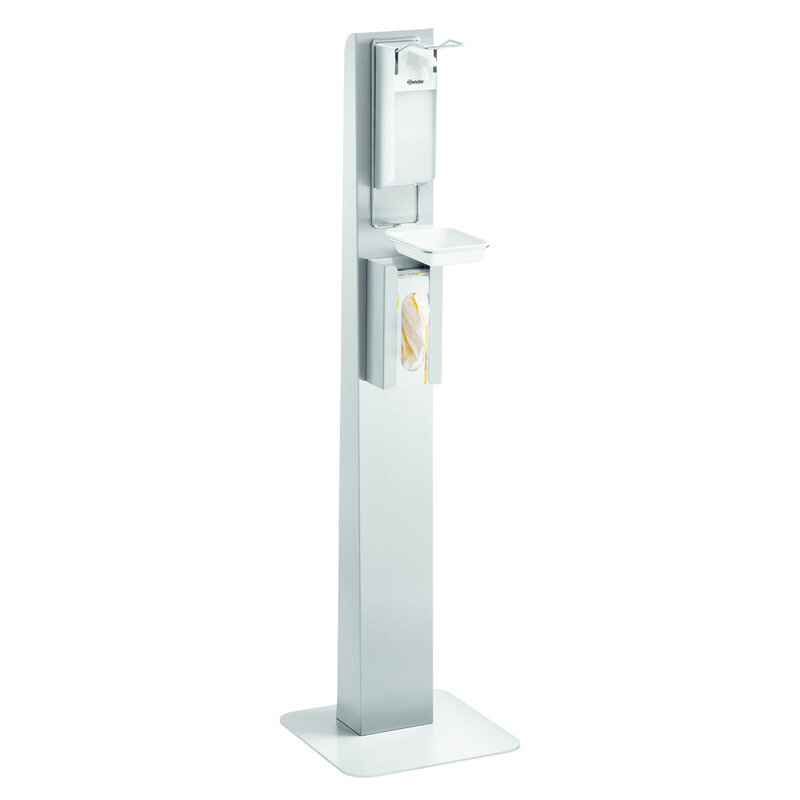 Hygiënezuil Dh1 1460 Rvs | 1 Sokkel - 1 Zuil | 400x400x1462(h)mm