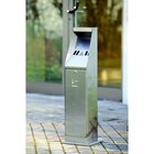 Staande Asbak Rvs Zilver5,5l  | 240x240x870(h)mm
