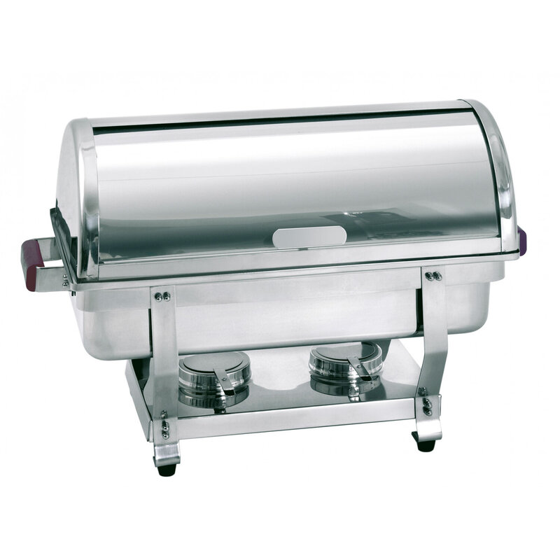 Chafing-dish BP Rolltop Zilver | 1/1 GN | Met Grepen | 620x350x430(h)mm