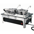 Soepenstation 220e | 2x 4L | Elektronisch | 2.2kw | Met 2 Inzetpannen | 636x357x460(h)mm