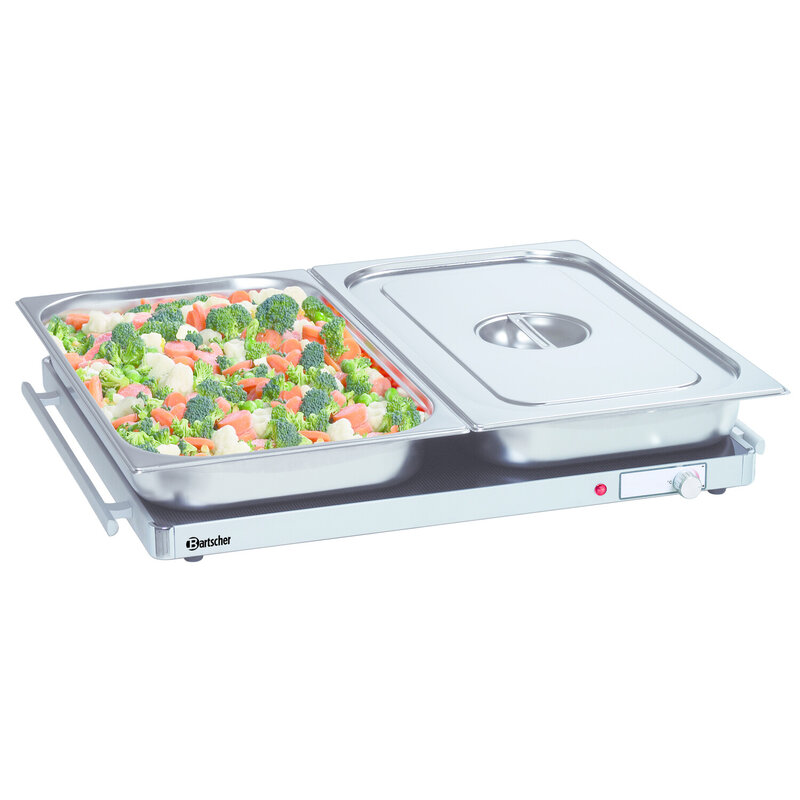 Warmhoudplaat | Aluminium/glas | Wp300 | 2/1 GN | 230v | 670x550x40(h)mm