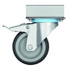 Zwenkwielen Set Kunststof/rubber | 4 Stuks - 2 Met Rem | 85x170x121(h)mm