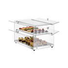 Buffetvitrine 5400 2e-k  Zilver | 2 Etages | 550x375x370(h)mm