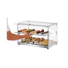 Buffetvitrine 5400 2e-k  Zilver | 2 Etages | 550x375x370(h)mm