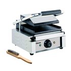 Contactgrill 1800 1gr | Geribbeld/glad | 1.8kw | Grillplaten Gietijzer/geëmailleerd | 290x395x210(h)mm