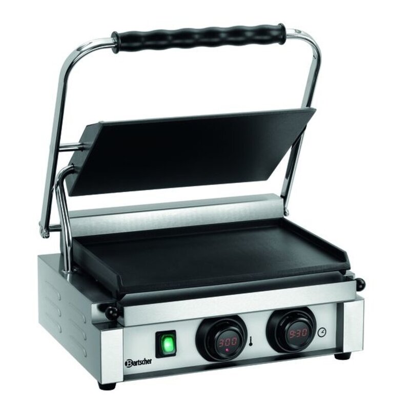 Contact/paninigrill Mdi 1G | Glad | 2.2kw | Grillplaten Gietijzer/geëmailleerd | 410x400x200(h)mm