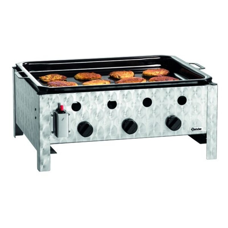 Braadgrill | Gas | Tb1000pf | 3 Pits | 10kw | 705x560x275(h)mm
