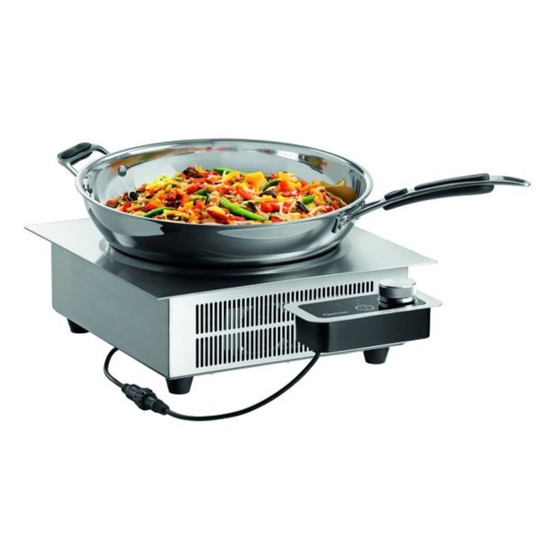 Inductiewok | Inbouw | Elektrisch | Iw35-eb | 1 Brander | 3.5kw | 370x390x135(h)mm
