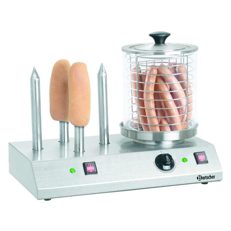 Hotdog Koker | Elektrisch | 230v | Cap. Toaststangen 4 | 500x285x390(h)mm