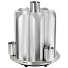 Kopjesverwarmer | Aluminium/rvs | 48 Kopjes + 4 Lepelbakjes | 30°c/45°c | Draaibaar | 0.2kw (230v) | ø360x415(h)mm